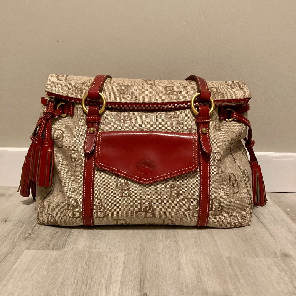 Dooney & Bourke Large Canvas Satchel Bag